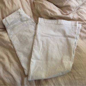 7 For All Mankind Wide Leg White Jeans